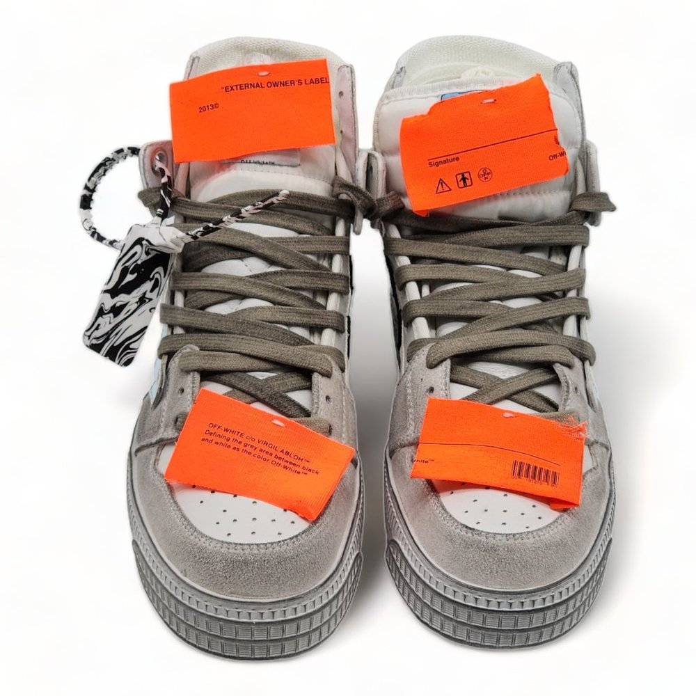 Off White Court 3.0 High Top Sneakers Iridescent - 40 - Picture 4 of 8